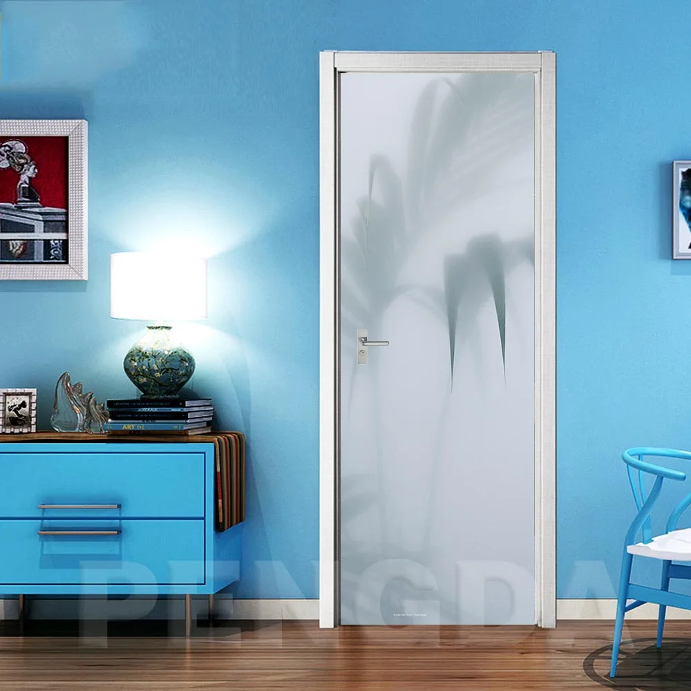 3D обои обновление оставляет дерево Самоклеящиеся DIY ПВХ наклейки дверь