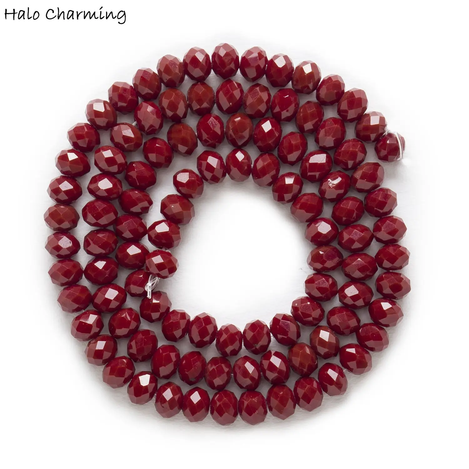 Бусины из темно красного хрустального стекла с гранями 4 8 мм 50 шт.|faceted beads|beads diybeads