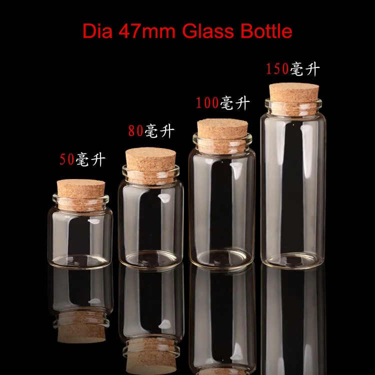 32 х прозрачная стеклянная бутылка большого объема с пробковой крышкой контейнер