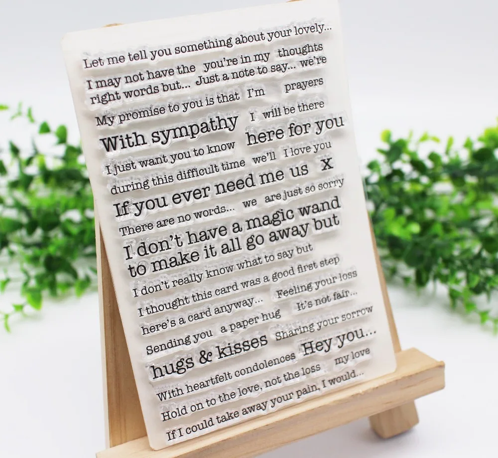 Прозрачные штампы с надписью Love story/Sentences для скрапбукинга фотоальбома карточек