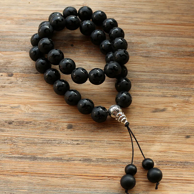 Четки из 33 черных камней для молитвы мужчин и женщин|prayer beads|33 prayer beadsmuslim tasbih |