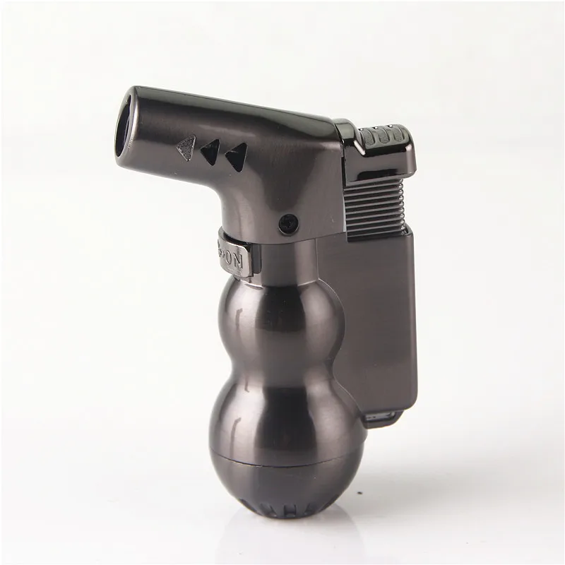 Cigarette Accessories Elbow nozzle Butane gas windproof metal lighters New style Gourd shape Big firepower torch cigar lighter | Дом и сад