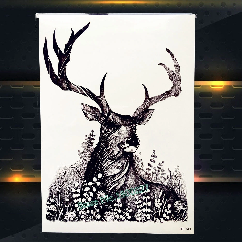 Красота 3D большой для боди-арта рукава поддельные вспышки Переводные татуировки