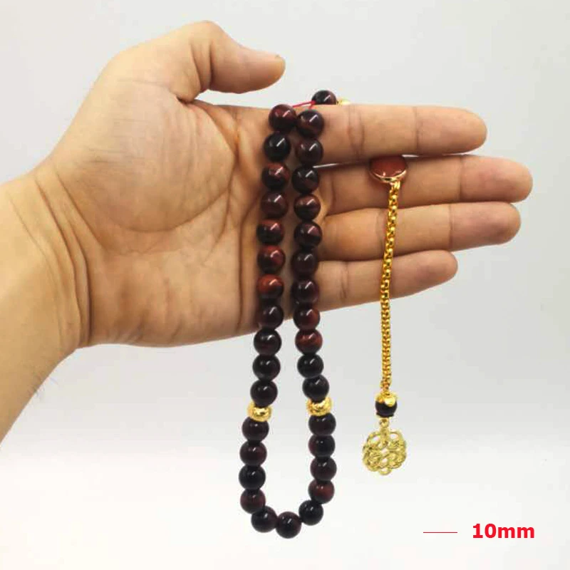 Натуральный камень с красным тигровым глазом tasbih allah 33 45 66 99 исламские Четки Молитва 2019New стиль мусульманский красивый подарок браслеты (art.: 7b25b019a) - 7b25b019a