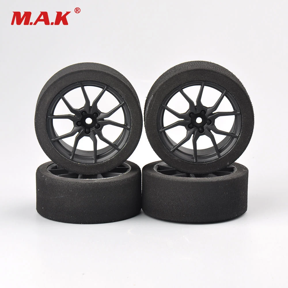 

4pcs/set racing foam tire wheel rim set fit for HSP HPI 1/10 on-road RC car 12mm Hex RC road racing cars accessories