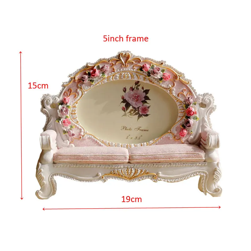 Европа Ретро Винтажный Розовый цветок диван фоторамка картина из смолы 3 5 ''x
