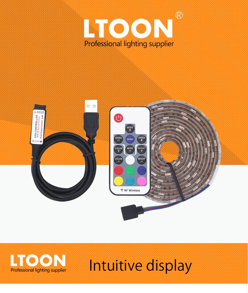 [LTOON] USB Светодиодная лента 2835SMD DC5V гибкий светодиодный светильник лента 1 м 2 м 3 м 4 м 5 М HD ТВ Настольный экран Смещенный светильник ing