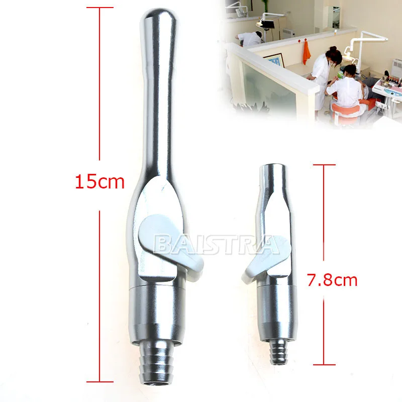 

1 Set Aluminum Dental Saliva Ejector Suction Universal Valves SE/HVE Tip Adaptor Salivary Duct