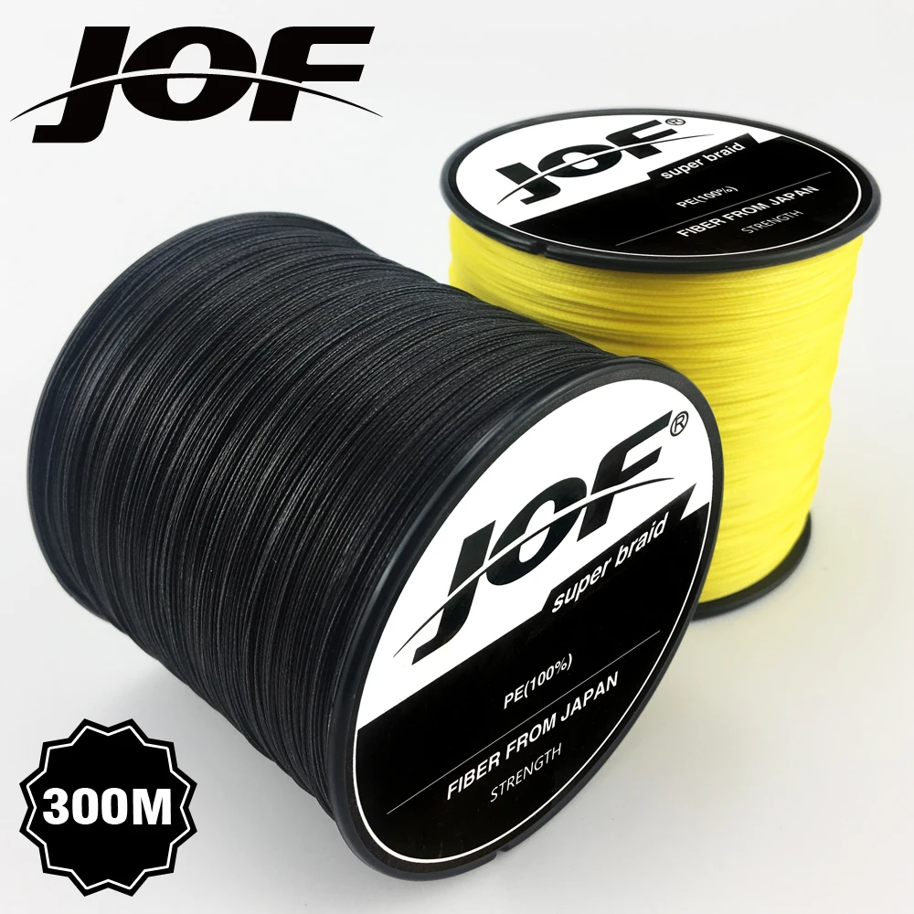 300 м JOF Фирменная суперпрочная многонитевая плетеная рыболовная леска 100% PE от 18 до
