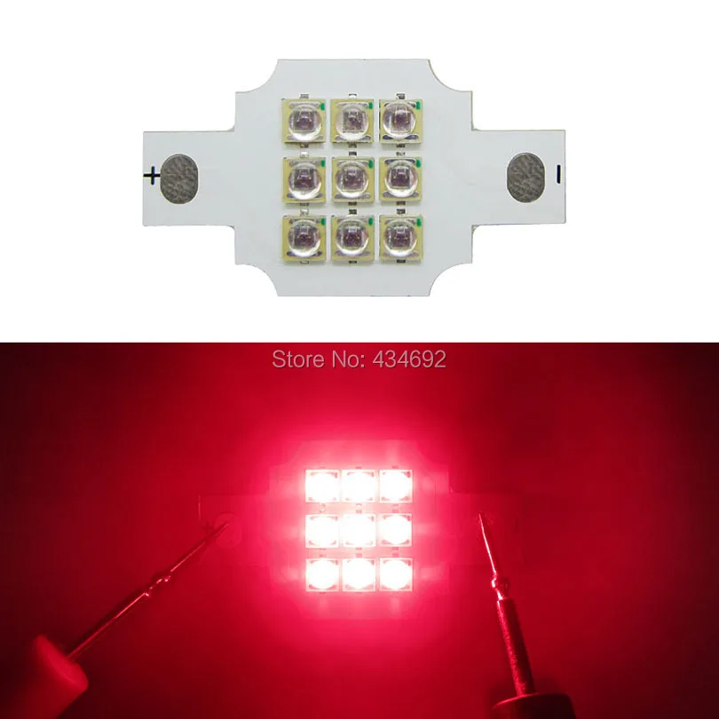 10 Вт Высокой Мощности Свет Epileds 9 Сид SMD3535 660NM Глубокий Красный светодиодный