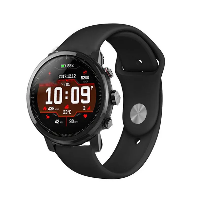 Для Xiaomi Amazfit Stratos 2/amazfit Pace ремешок Смарт часы мягкий силиконовый 22 мм для galaxy watch 46
