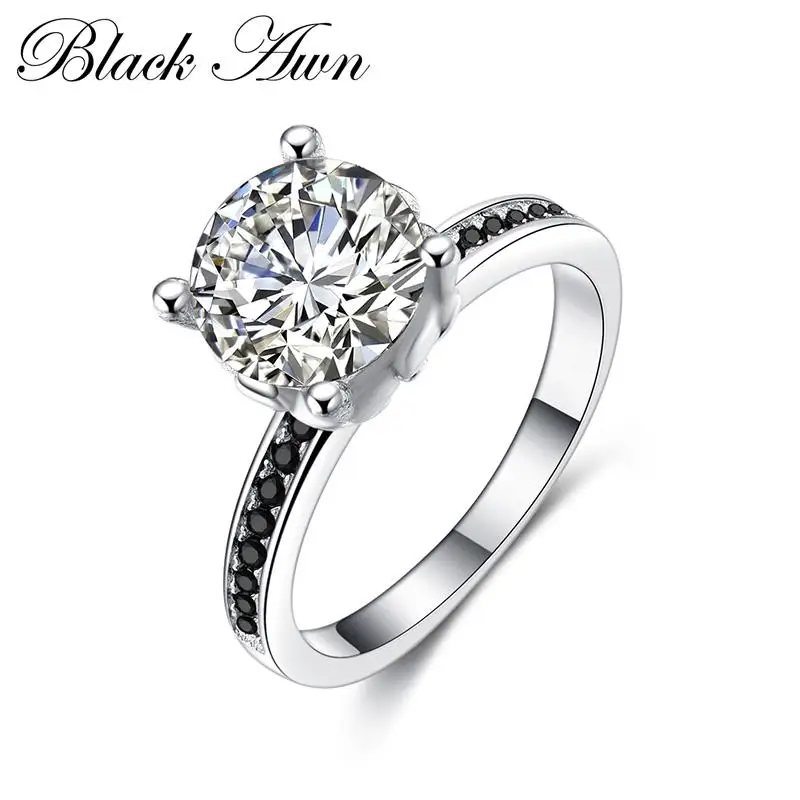 

Anillos Mujer Classic 925 Sterling Silver Jewelry Trendy Wedding Rings for Women Engagement Ring Femme Bijoux Bague Femme C073