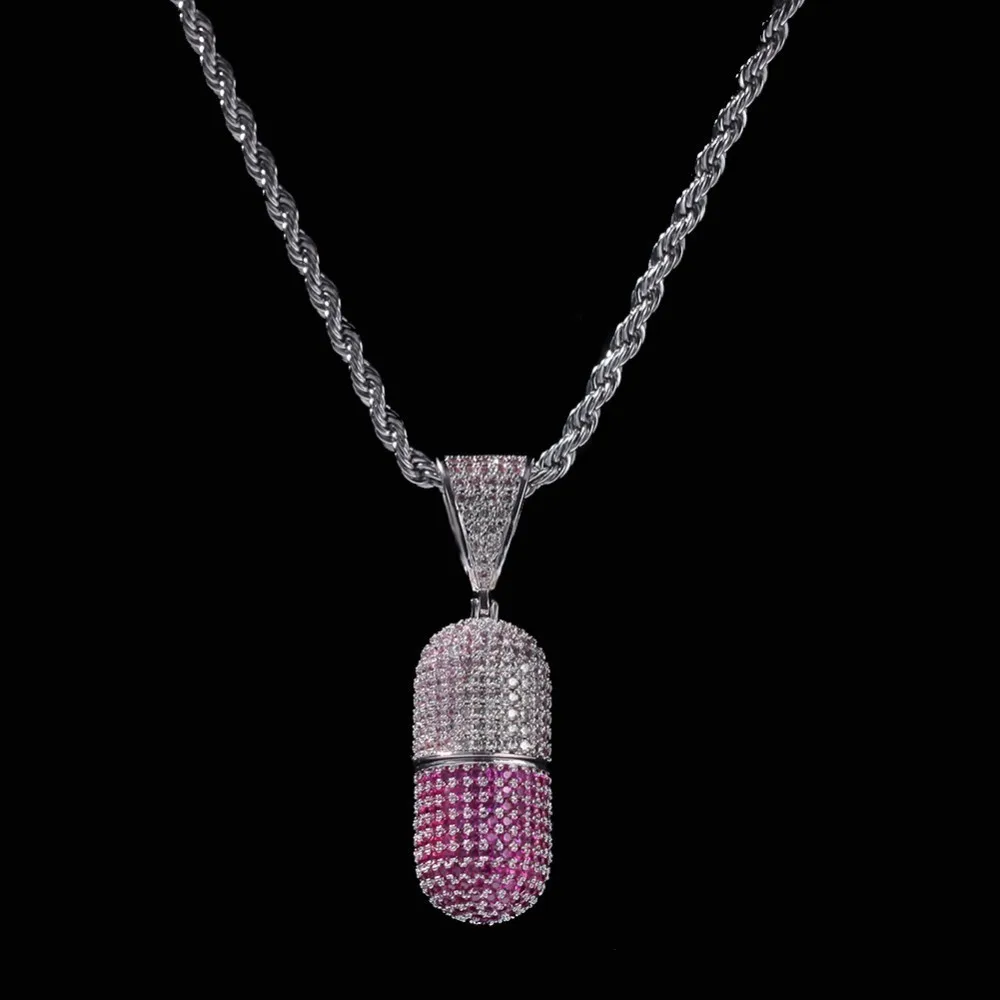 BLING KING на заказ таблетка которую можно открыть ожерелье хип хоп полностью