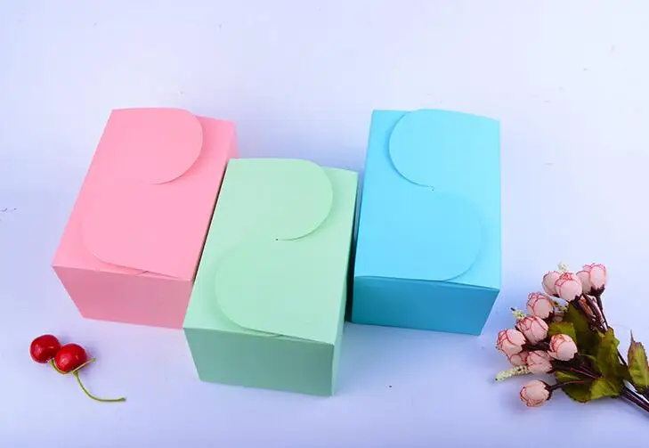 

15.5*10.5*8.5cm Paper Candy Gift Paper Packing Boxes Pink Blue Cookies Cute Party Gift Chocolate Boxes Wedding Favors