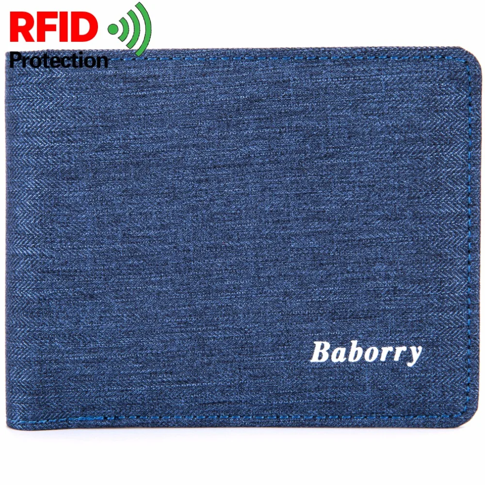 

Wholesale Men Wallets RFID Theft Protect Purse Slim Male Money Walllet Men 50PCS/lot