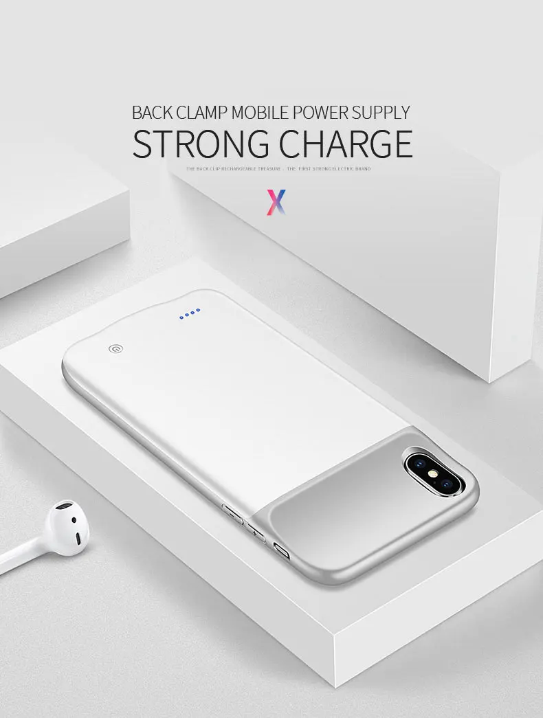 Ext power 4000 мАч чехол для зарядного устройства для iphone X XS мягкая ТПУ Рамка силиконовый чехол для зарядки для iphone Xs Max XR
