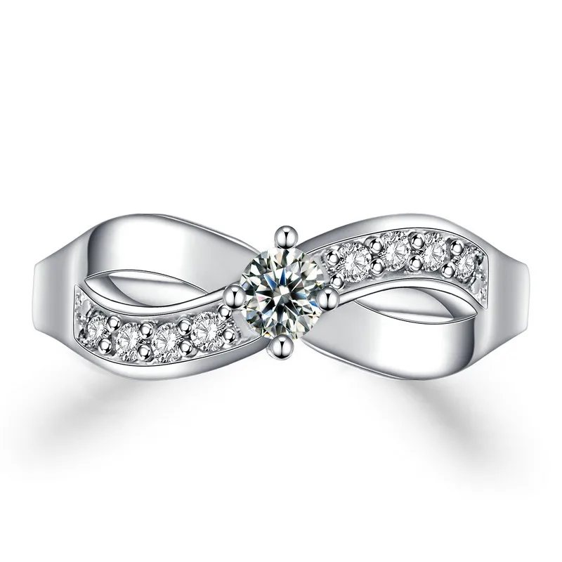 18 К позолоченные мода высокого класса циркон платиновым Покрытием Простой замуж