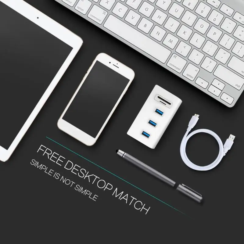 Rocketek мульти usb3.0 концентратор 3 порта адаптер сплиттер интерфейс питания SD TF кард-ридер для MacBook Air компьютер Ноутбук Высокое качество