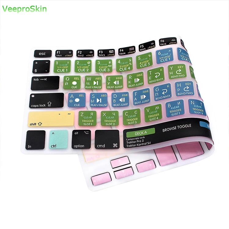 Защитный чехол для клавиатуры Macbook Air Pro Retina силиконовый защитный с клавишами