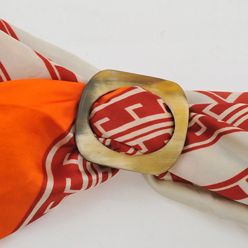 Пряжка для шарфа RUNMEIFA из натурального бычьего рога драгоценность цилиндрическое