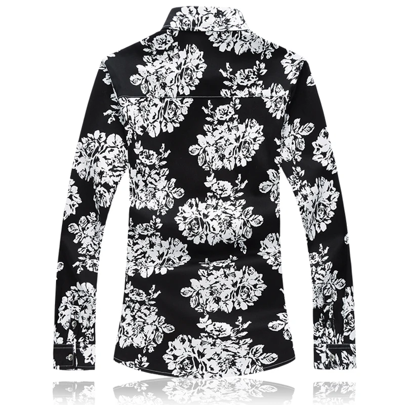 Новое поступление 2017 модная повседневная мужская рубашка большого размера с