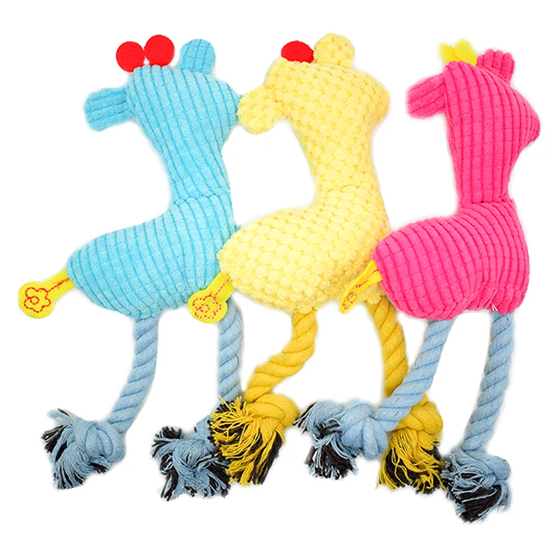 Мультяшный олень плюшевые бархатные игрушки для собак мягкий флис хлопок