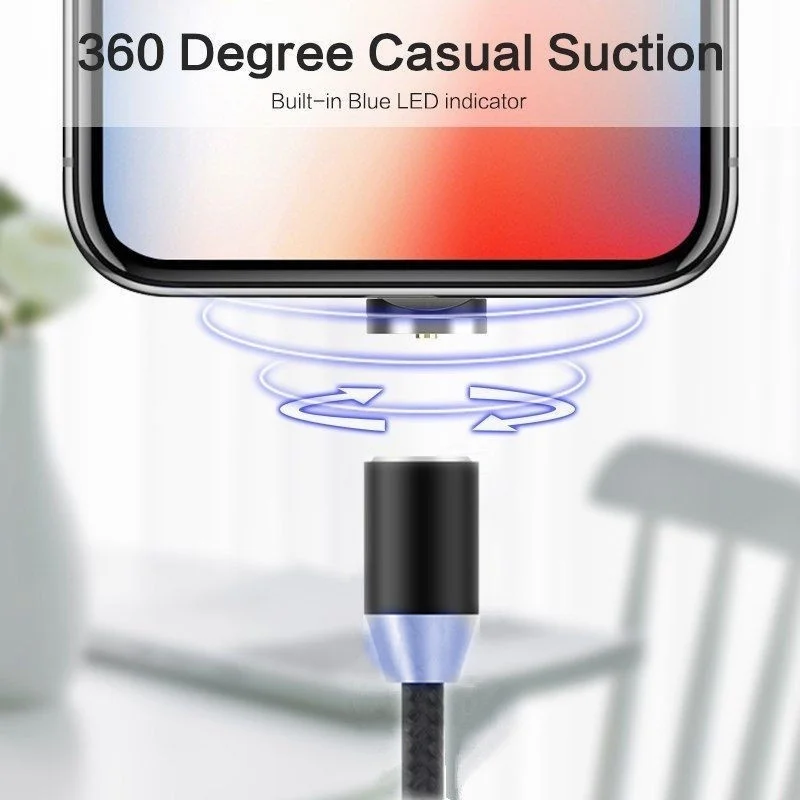 Магнитный кабель usb type C быстрое зарядное устройство провод для зарядки samsung S9 A50