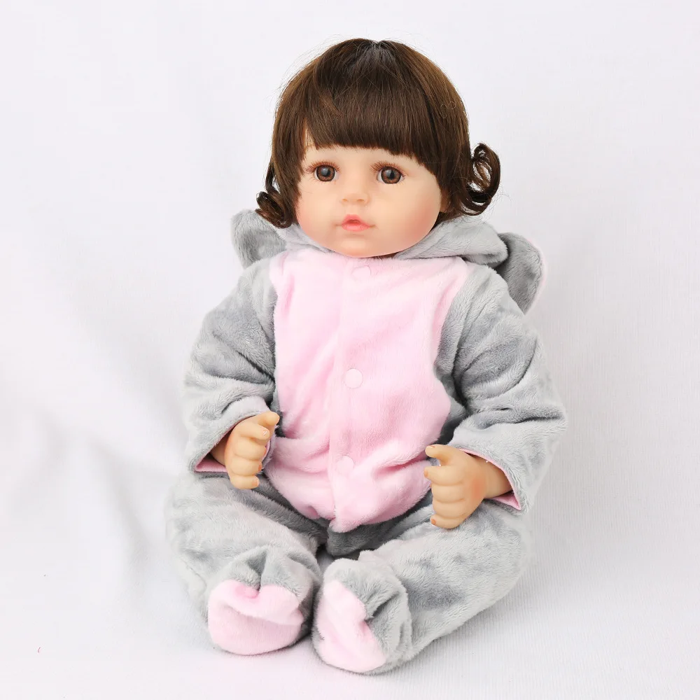 18 &quot45 см Силиконовая виниловая Кукла Reborn Baby настоящая сенсорная Реалистичная
