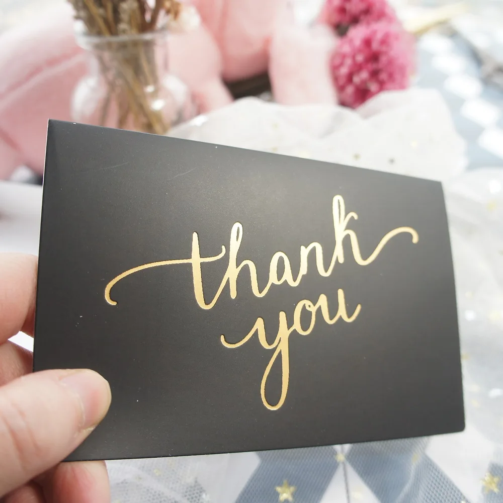 25 шт. золотые открытки с надписью thank you|Открытки и приглашения| |