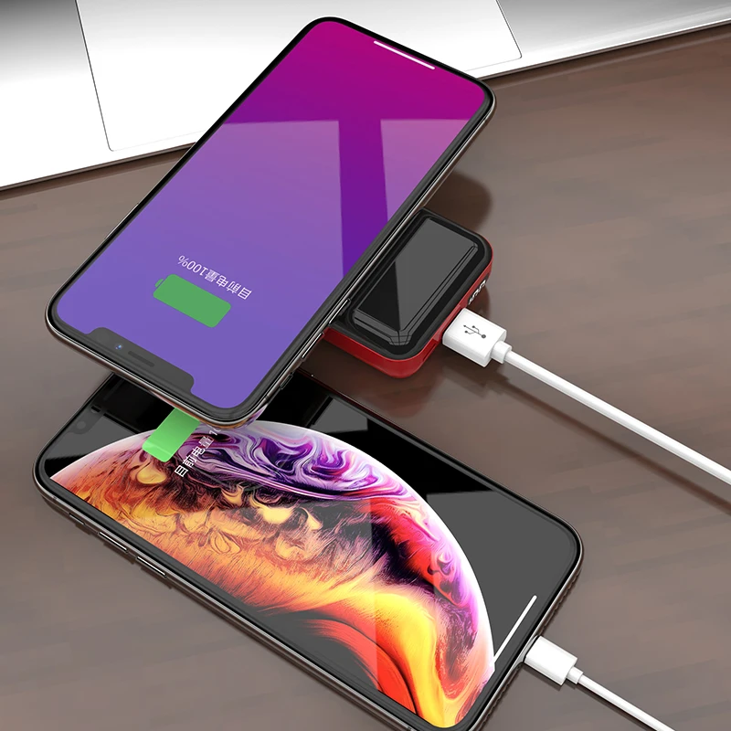 LINGCHEN 10000 мАч Мини Беспроводная Быстрая зарядка Power Bank PD 3 0 LED для iPhone Xiaomi Huawei