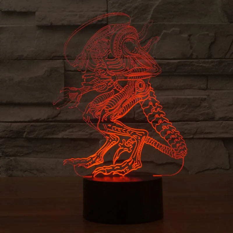 TAMPROAD 3D USB Power 7 видов цветов Удивительный Grow LED Настольная лампа Alien Shapes детская