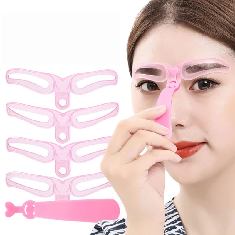 4 шт/партия разные Стиль Набор для бровей Трафарет пресс формы DIY рисования шаблон
