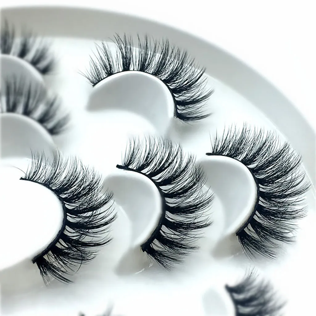 7 пар Роскошные 6D Накладные ресницы ручной работы пушистые накладные упругие