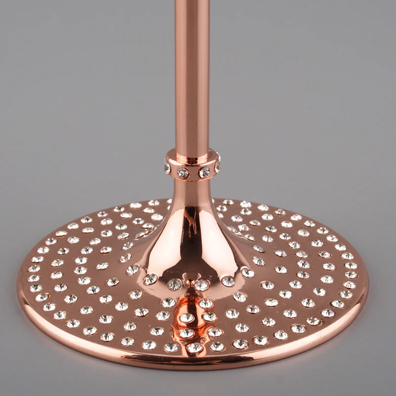 Rose gold plating toasting wine glasses set clear crystal 200ml champagne glass/flutes metal stand/stem wedding love gifts | Дом и сад