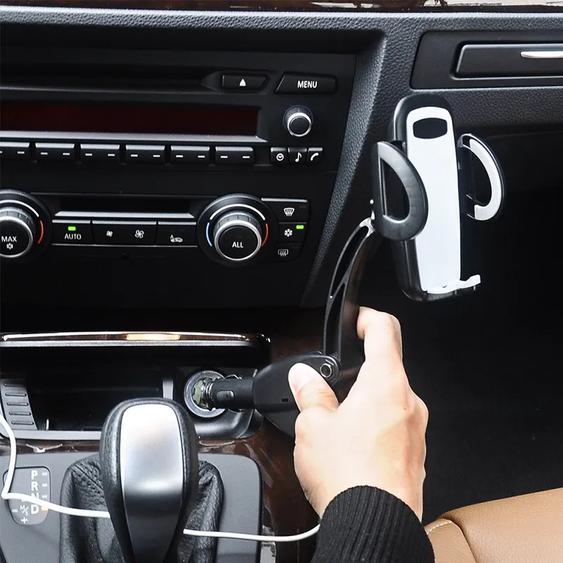 Автомобильное USB 2в1 двойное зарядное устройство держатель прикуриватель зарядное устройство s для сотового телефона JUN12