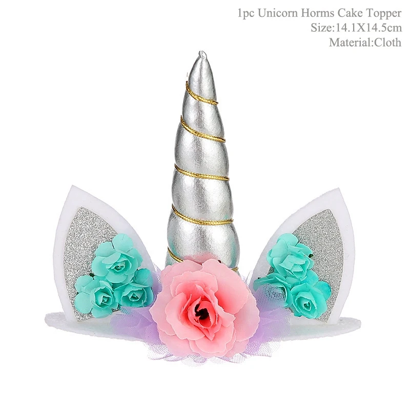Unicorn Topper 4 Taoup повязка на голову с единорогом, вечерние украшения на день рождения для детей, декор в виде единорога Horms, праздничные вечерние принадлежности для детского душа - Цвет: Unicorn Topper 4