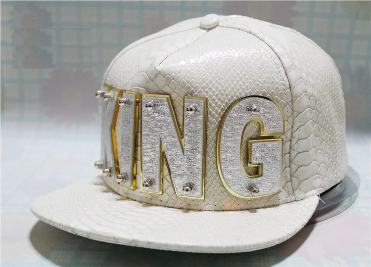 Кепка в стиле хип хоп с кристаллами и акриловыми буквами заклепками King из