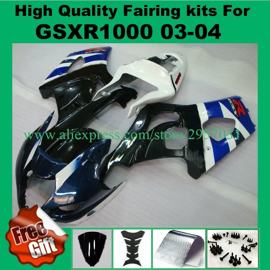 

Injection fairings for SUZUKI K3 K4 GSXR1000 2003 2004 GSXR 1000 03 04 Fairing kits fullset bodywork
