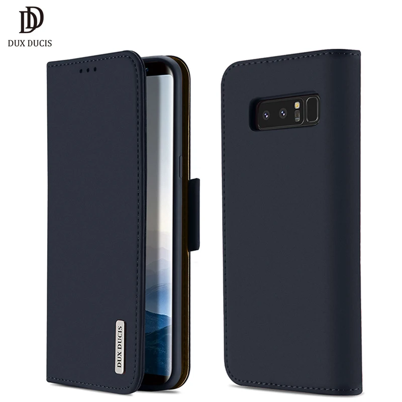 Чехол DUX DUCIS из натуральной кожи для samsung Galaxy Note 8 Note8 флип-кошелек Магнитный чехол