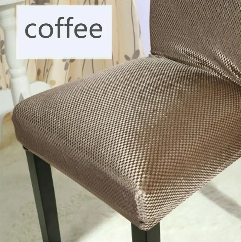 light coffee 1 шт. качество трикотажные Ткань спандекс Чехлы для стульев утолщенной стрейч обеденный Чехлы для стульев S для вечеринок и торжеств индивидуальные Чехлы для стульев s - Цвет: light coffee