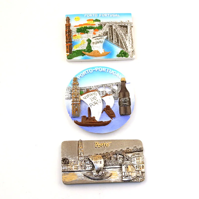 Магнит для холодильника в странах сувенир Португалия Порто ручная роспись 3D