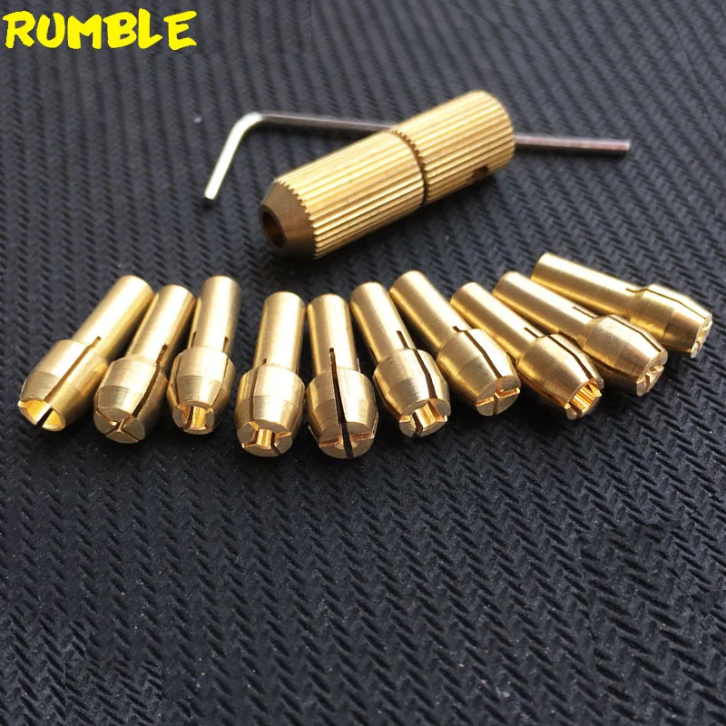 10 шт./компл. 0.5 3.2 мм Малый Электрические сверла бит цанговый микро Зажимы комплект