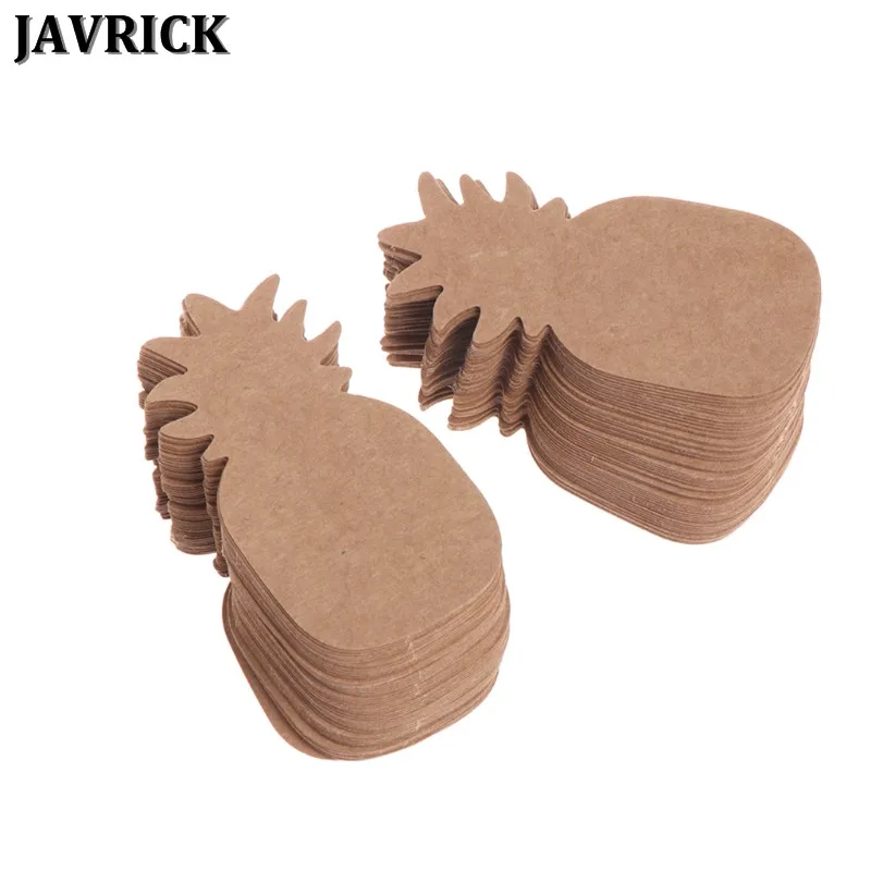 1 JAVRICK 100 Pieces Kraft Paper Pineapple Cat Life Tree Earring Display Tags Cards Jewellery Holder Gift Shop Tags Cards NEW - Цвет: 1