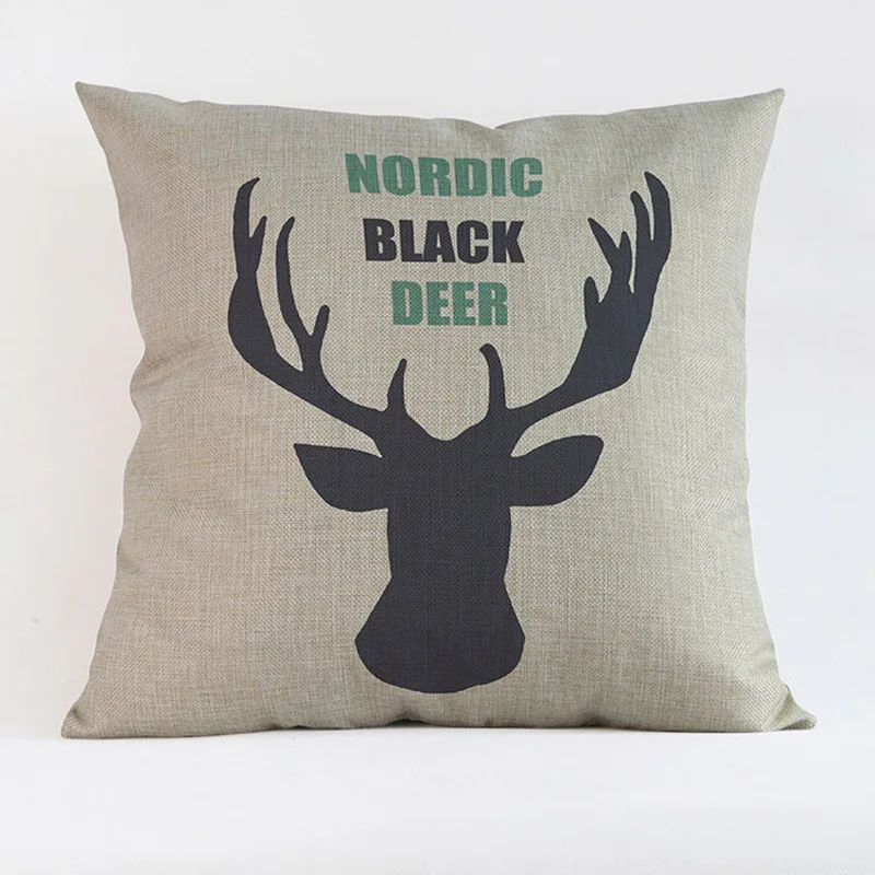 Фото Nordic Style Deer And Alphabet Letters Geometric Pattern Throw Linen Pillow Case Home Sofa Room Decorative Cushion Cover 45x45cm Дом и сад Nordic Style Deer And Alphabet Letters Geometric Pattern Throw Linen Pillow Case Home Sofa Room Decorative Cushion Cover 45x45cm Дом и сад