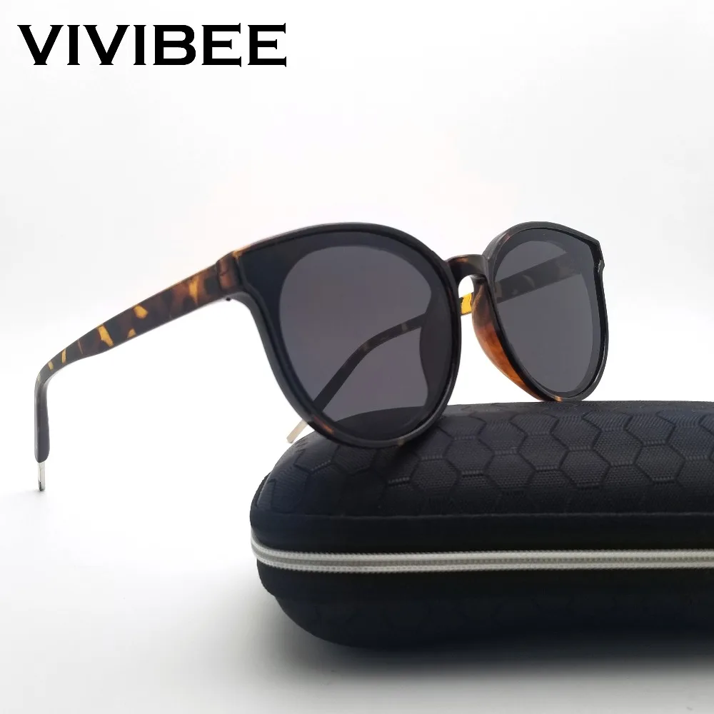 VIVIBEE женские леопардовые Квадратные Солнцезащитные очки трендовые