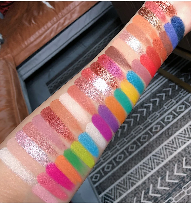 Летние 42 цвета палитра теней для макияжа пигментные блестящие мерцающие тени век