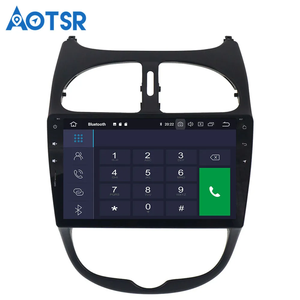 Автомагнитола 9 дюймов IPS Android 0 для Peugeot 206 2000 2016 FM Аудио Видео Мультимедиа GPS