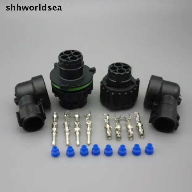 Shhworlsea-conector de enchufe con Sensor automático, conector redondo con funda para exploración de petróleo de coche, ferrocarril, 4 pines, 1-967325, 3, 965783