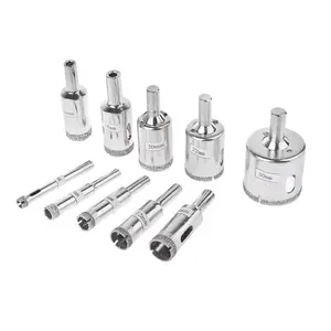 Набор сверл с алмазным покрытием для сверления отверстий в плитке, мраморе, стекле, керамике, горячая Распродажа, 10 шт.