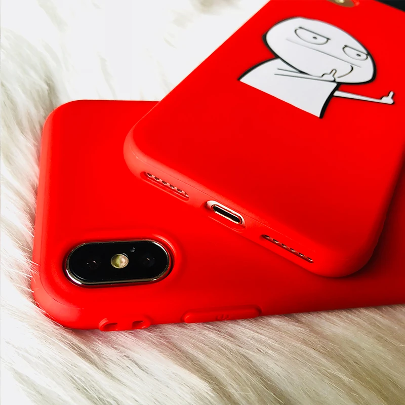 Kerzzil Funny Cartoon Animal Cat Phone Case For iPhone X 6 10 Finger TPU Cover Abstract Matte Cases 7 6S 8 Plus | Мобильные телефоны